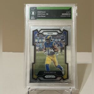Puka Nacua Prizm Graded Rookie Card Degree Los Angeles Rams NFL Football Card 🔥🏈